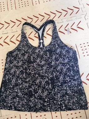 lululemon athletica Black & White Printed Racerback Tank